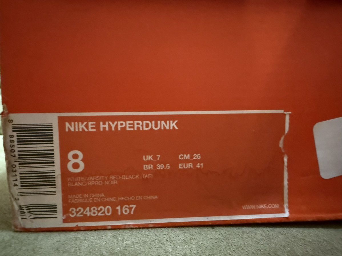 Nike Nike Hyperdunk “White/Varsity Red” 2008 Olympics Kobe EXC! Size US 8 / EU 41 - 6 Thumbnail