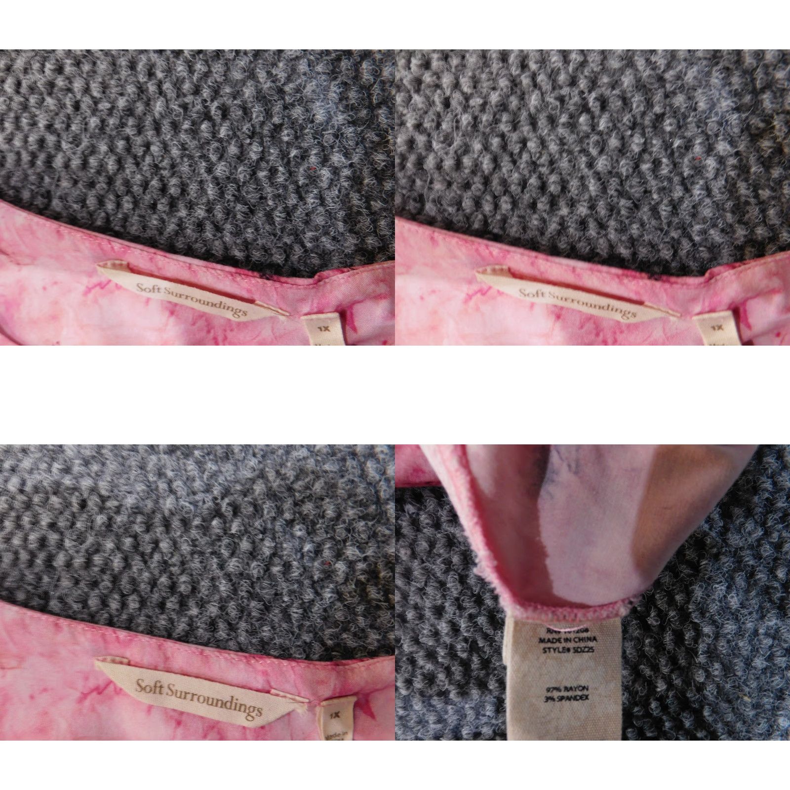 Soft Surroundings Soft Surroundings Pink Tie Dye Knit 3/4 Sleeve Tunic Blouse 1X Womens Casual Travel Spring Summer Fall High Low Knit Shirt Size XL / US 12-14 / IT 48-50 - 8 Thumbnail