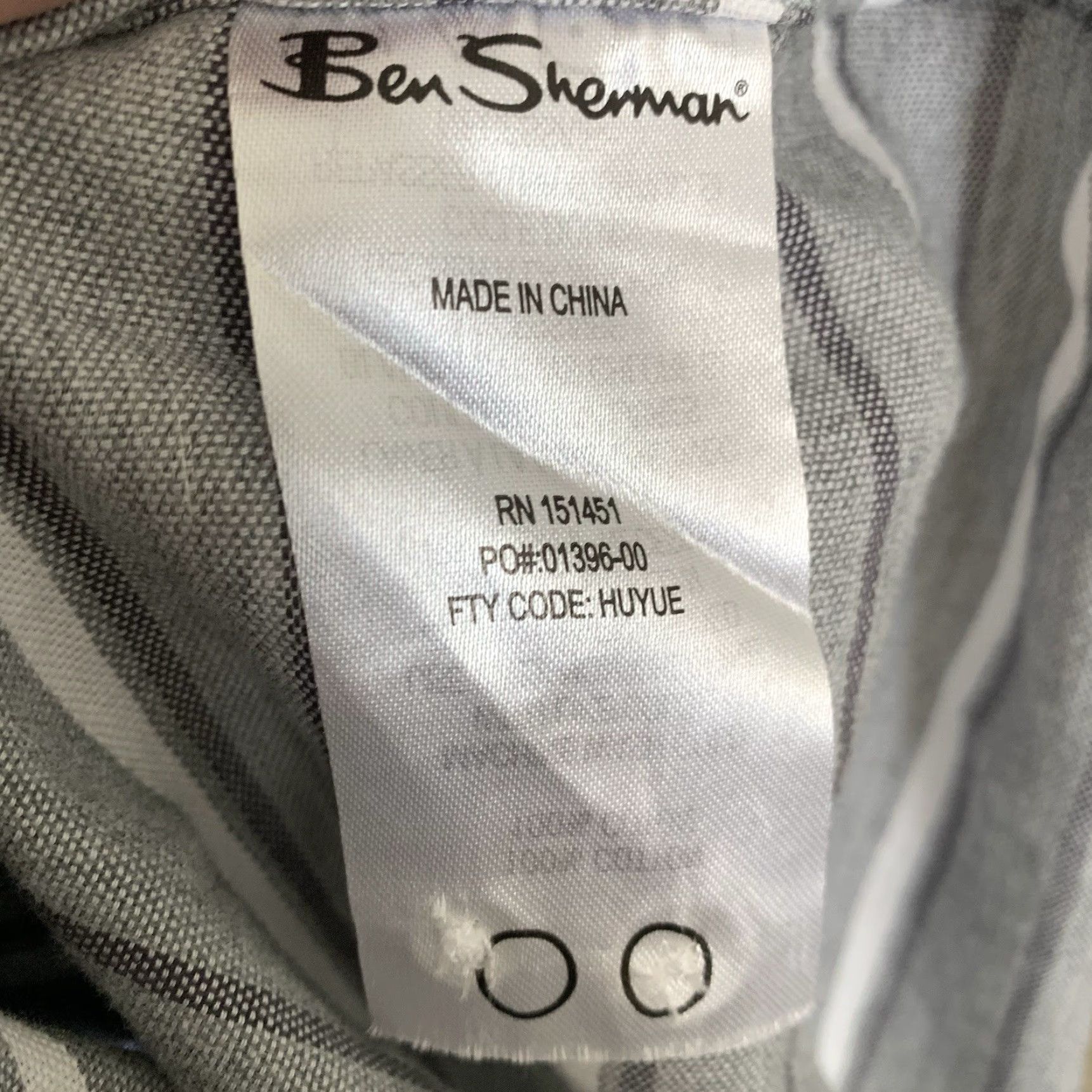 Ben Sherman Ben Sherman Shirt Mens Small Gray Striped Long Sleeve Button-Up Size US S / EU 44-46 / 1 - 5 Thumbnail