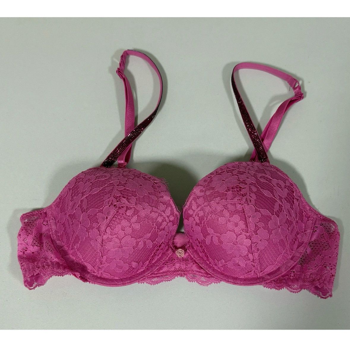 Victoria's Secret Magenta Diamond Dream Angels Push-Up Bra Lingerie Size 34B 💕 Size ONE SIZE - 1 Thumbnail