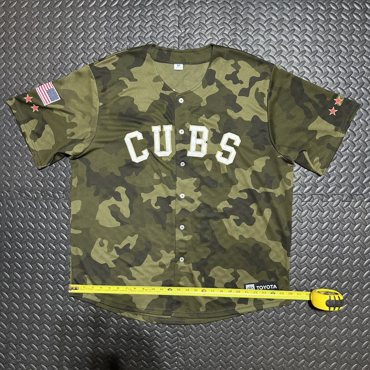 MLB Chicago Cubs Armed Forces Camo Jersey Size 2XL SGA 8/5/25 Size US XXL / EU 58 / 5 - 8 Thumbnail