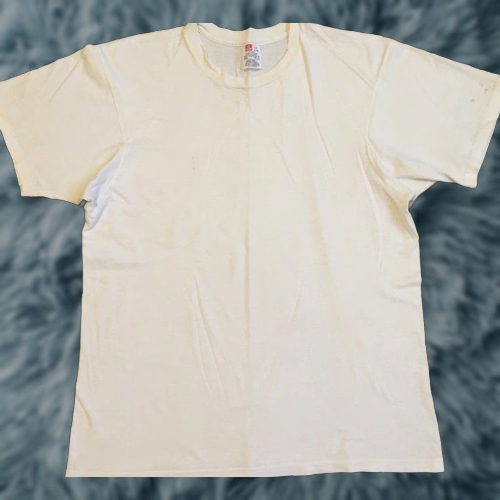 Hanes Vtg Hanes Faded Distressed Shirt S White 90s 80s Grunge Punk Skate Surf Trucker Biker Rock Mens T-Shirt Size US S / EU 44-46 / 1 - 1 Thumbnail