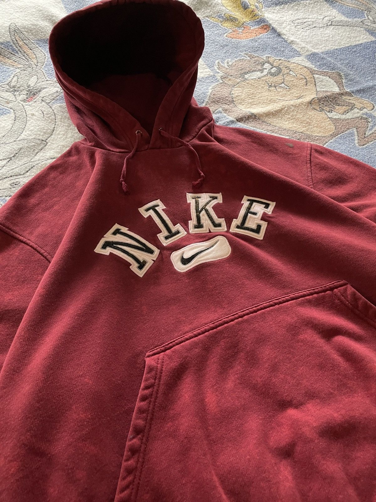 Nike Vintage Nike spell out swoosh hoodie Size US XL / EU 56 / 4 - 2 Thumbnail