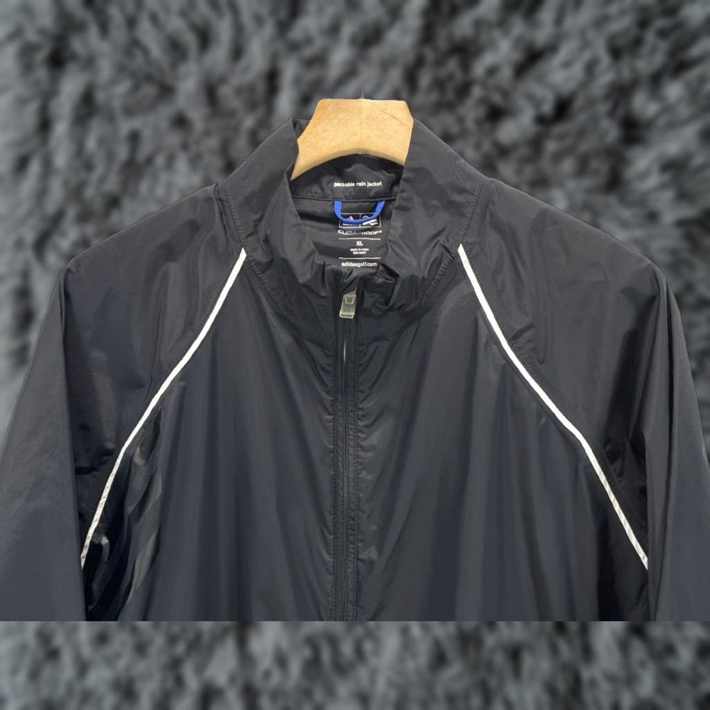 Adidas Adidas Wind Rain Jacket / Windbreaker Black Mens XL Packable Waterproof ClimaProof Golf Size US XL / EU 56 / 4 - 1 Thumbnail