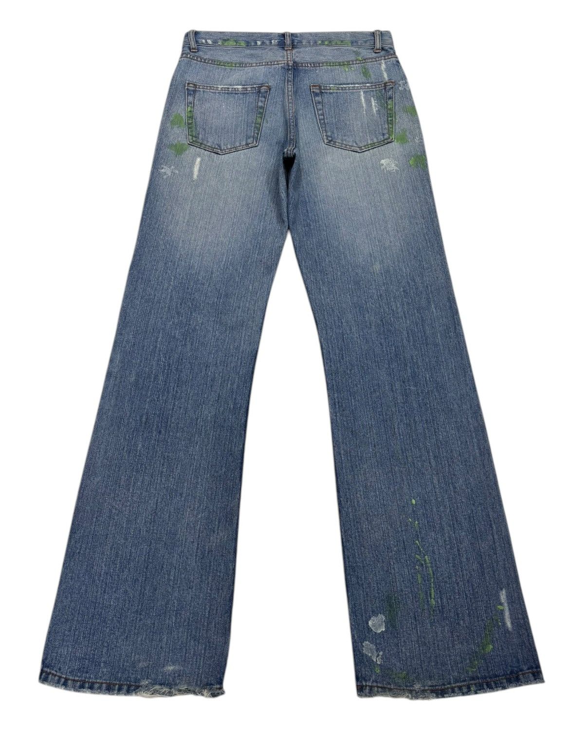 Hysteric Glamour × KMRii × Yasuyuki Ishii 🔥FLARE RIPPED💥90s NYLAUS CREW DESIGN WORKS FLARE JEANS Size US 30 / EU 46 - 2 Thumbnail