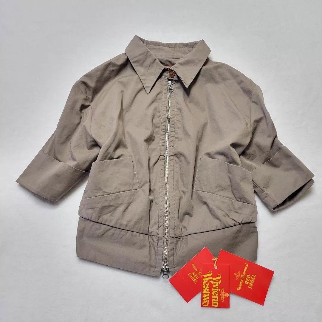 Vivienne Westwood Vivienne Westwood Khaki Oversized 3/4 Sleeve Jacket Size S / US 4 / IT 40 - 1 Thumbnail