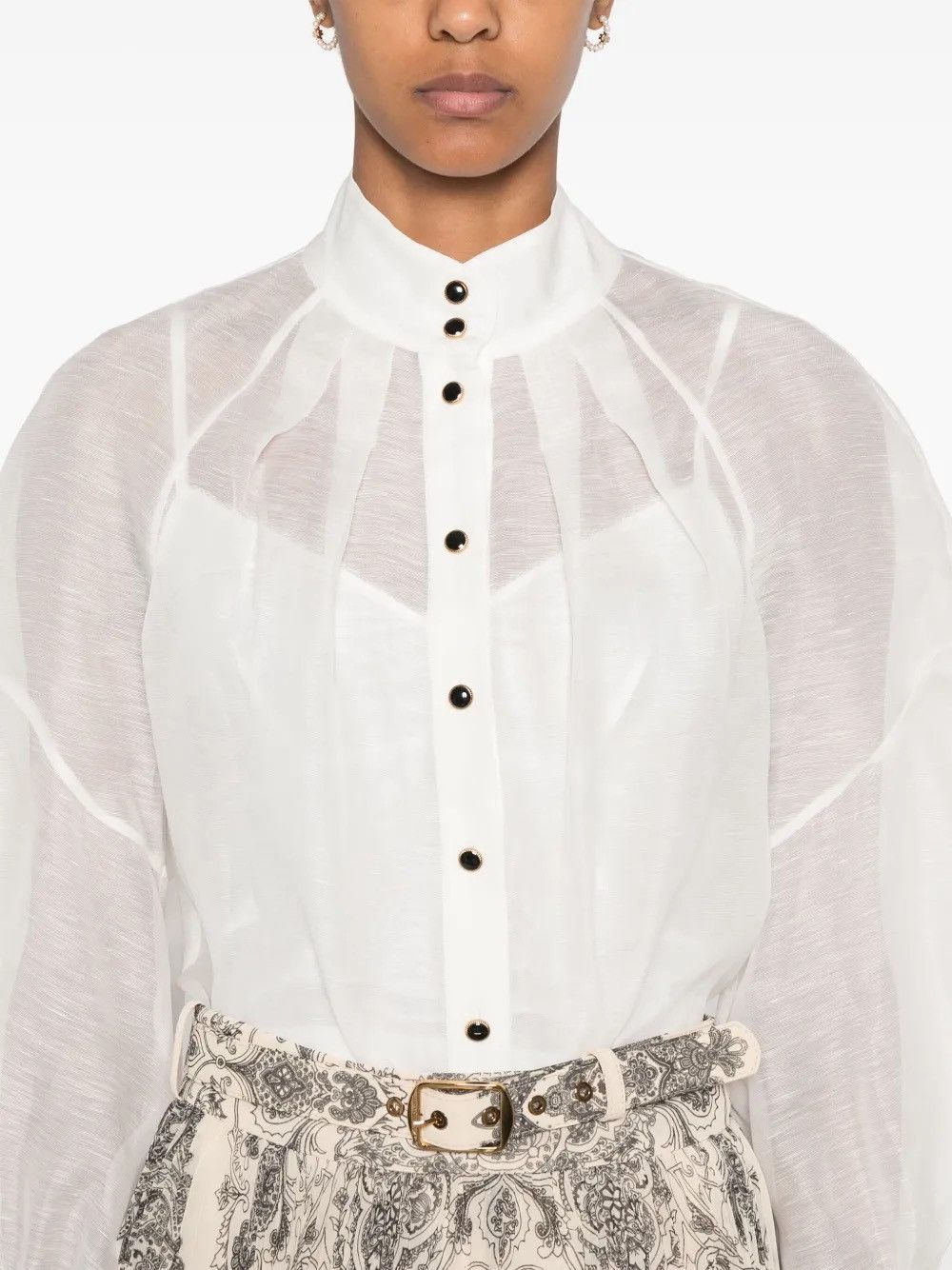 Zimmermann Zimmermann - Fall/24 - "In Illustration" Waterfall Blouse Size M / US 6-8 / IT 42-44 - 1 Thumbnail