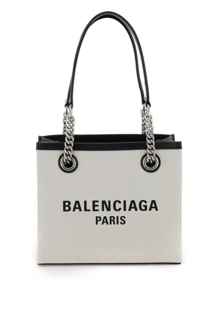 o1s22i1n0424 Size-OS Duty Free Tote Bag in Black/White/Grey