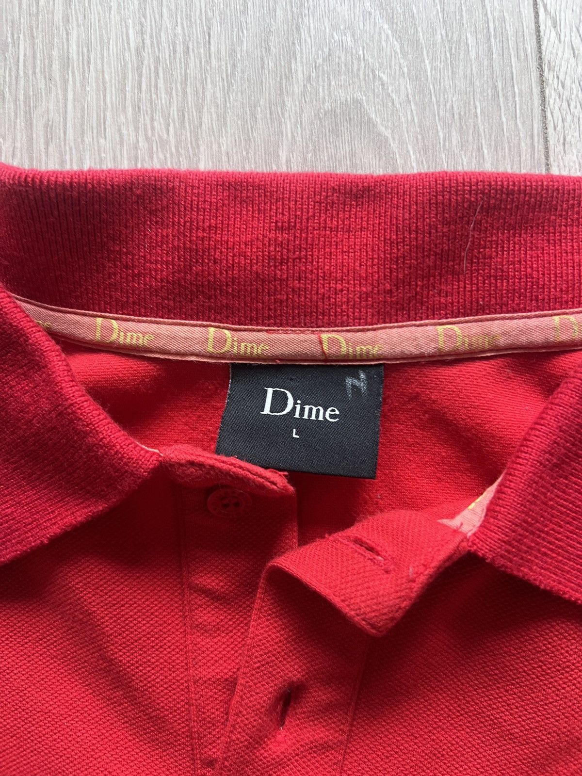 Dime × Vintage Dime Polo Short Skateboarding Skateboarder Collared Size US L / EU 52-54 / 3 - 4 Thumbnail