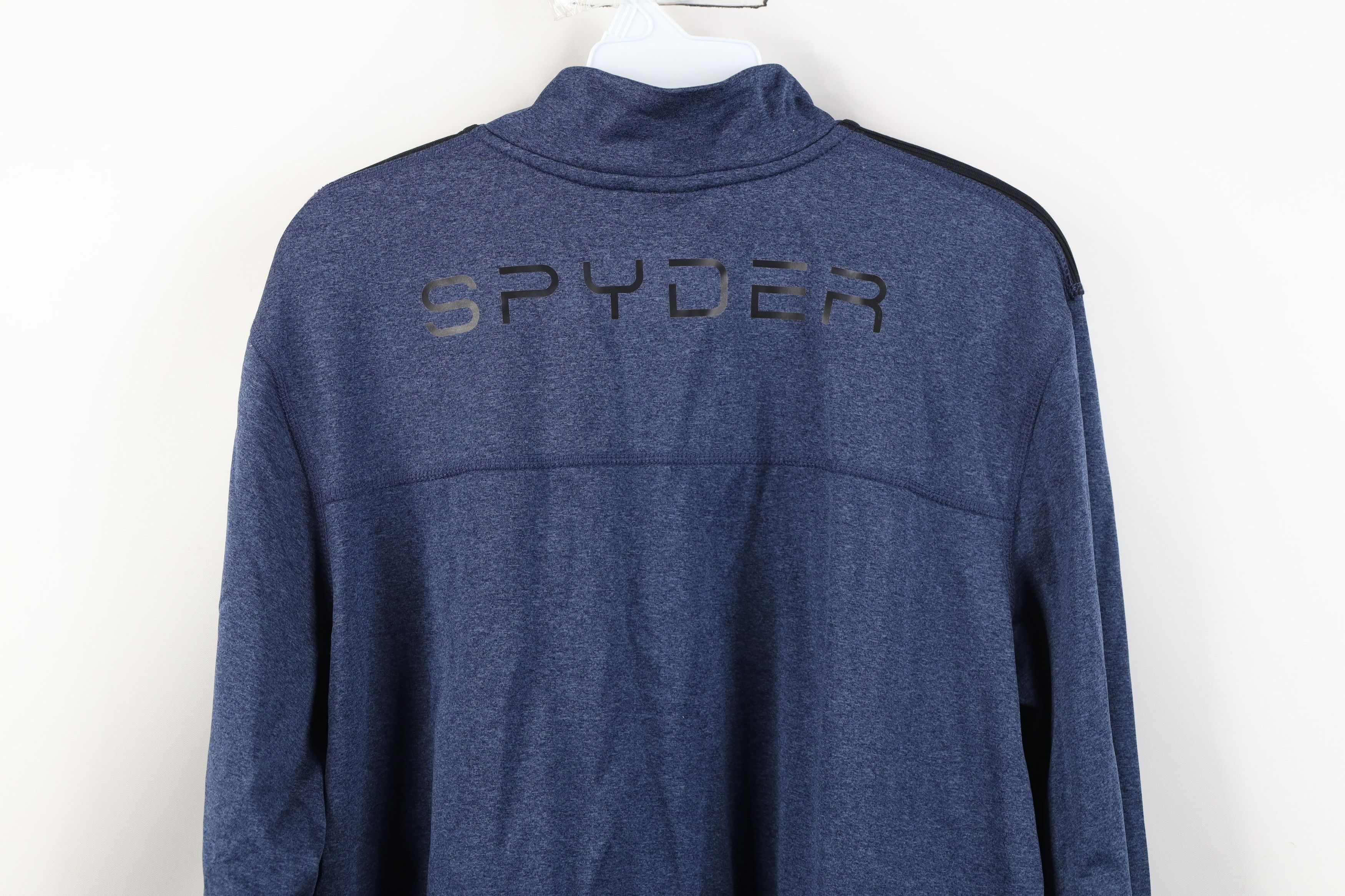 Spyder Spyder Knit 1/4 Half Zip Pullover Jacket Top Heather Blue Size US L / EU 52-54 / 3 - 13 Thumbnail
