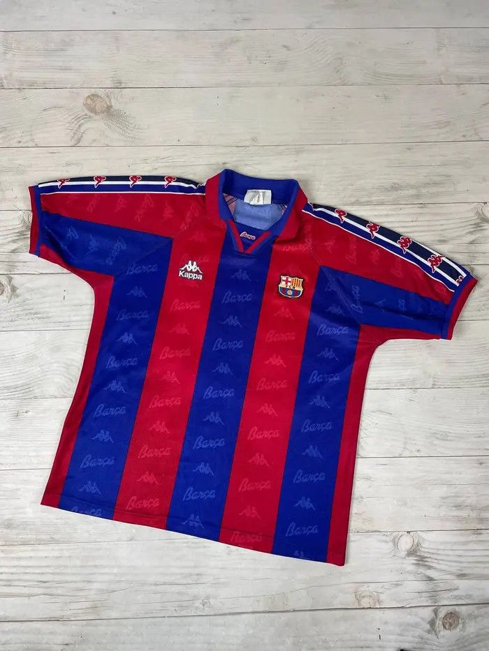 Kappa Vintage Barcelona 1995 1997 Nadal #20 Home Shirt Jersey Size US S / EU 44-46 / 1 - 1 Thumbnail