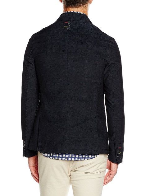 Desigual Desigual Mens Navy Blue Solid Pattern Blazer Jacket Size 46L - 2 Thumbnail