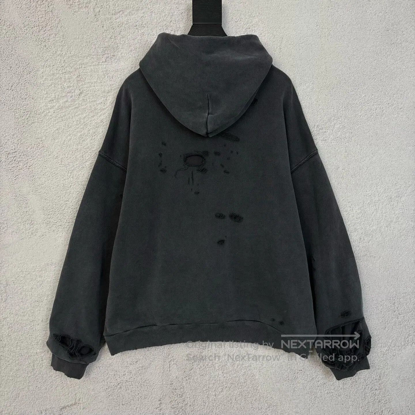 Balenciaga balenciaga distressed black hoodie size L. Size US L / EU 52-54 / 3 - 2 Thumbnail