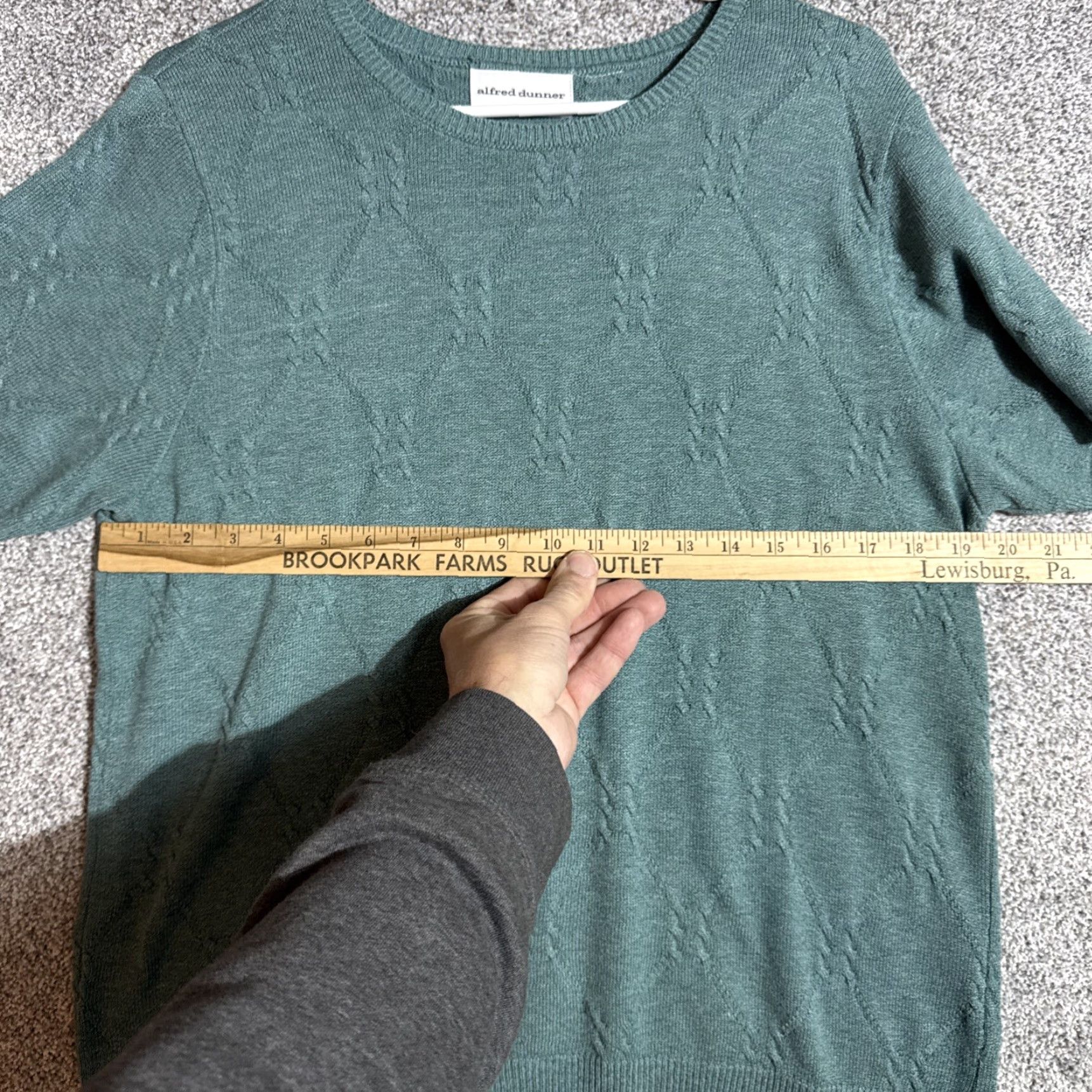Vintage Alfred Dunner Knitted Top Women Size Medium Light Academia Preppy Coastal Beachy Crew Neck Short Sleeve Pullover Blouse Casual Knit All Seasons Size M / US 6-8 / IT 42-44 - 3 Thumbnail