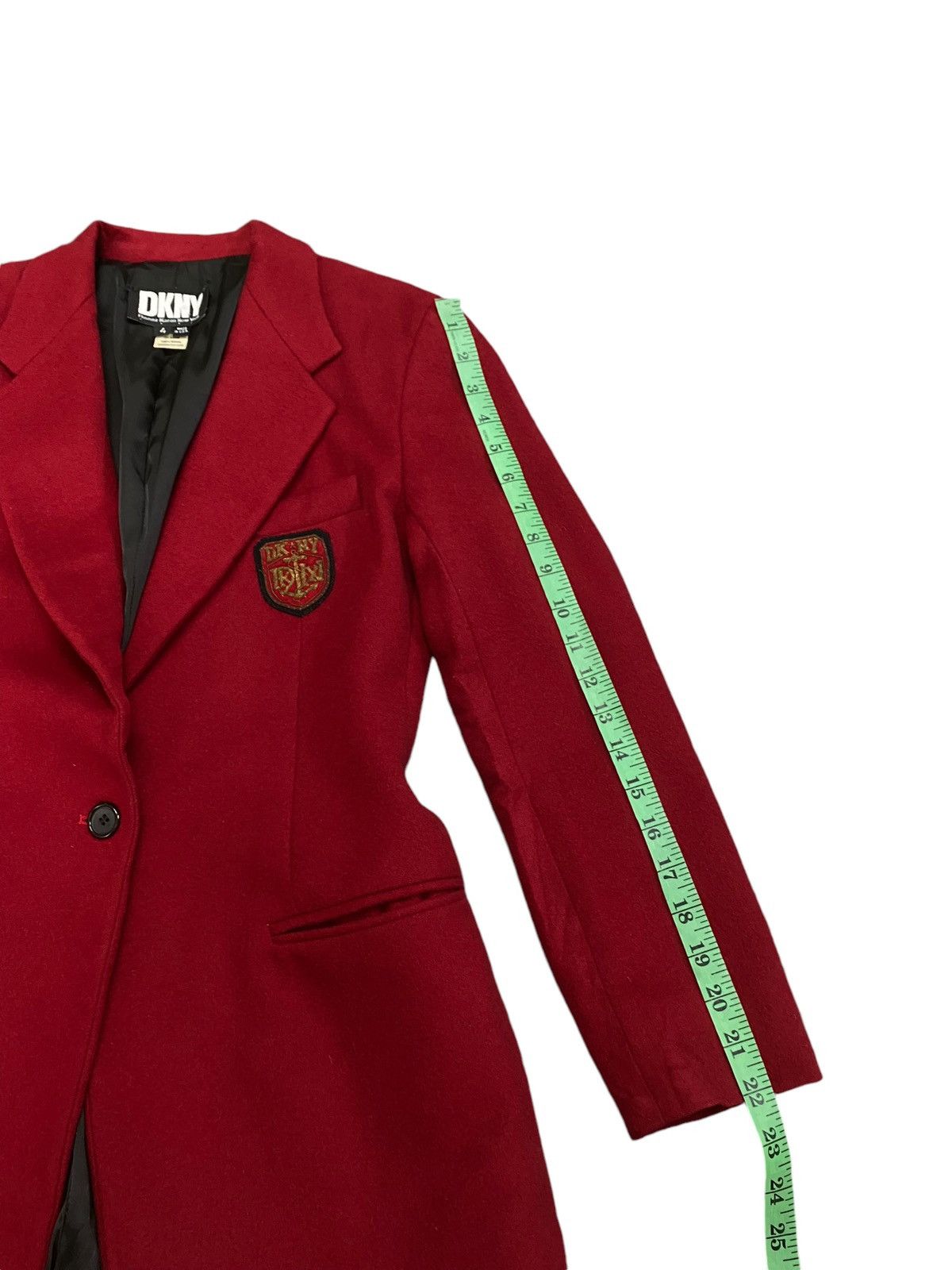 DKNY × Vintage Vintage 90s Preppy Donna Karan New York Wool Blazer Size 34S - 16 Thumbnail