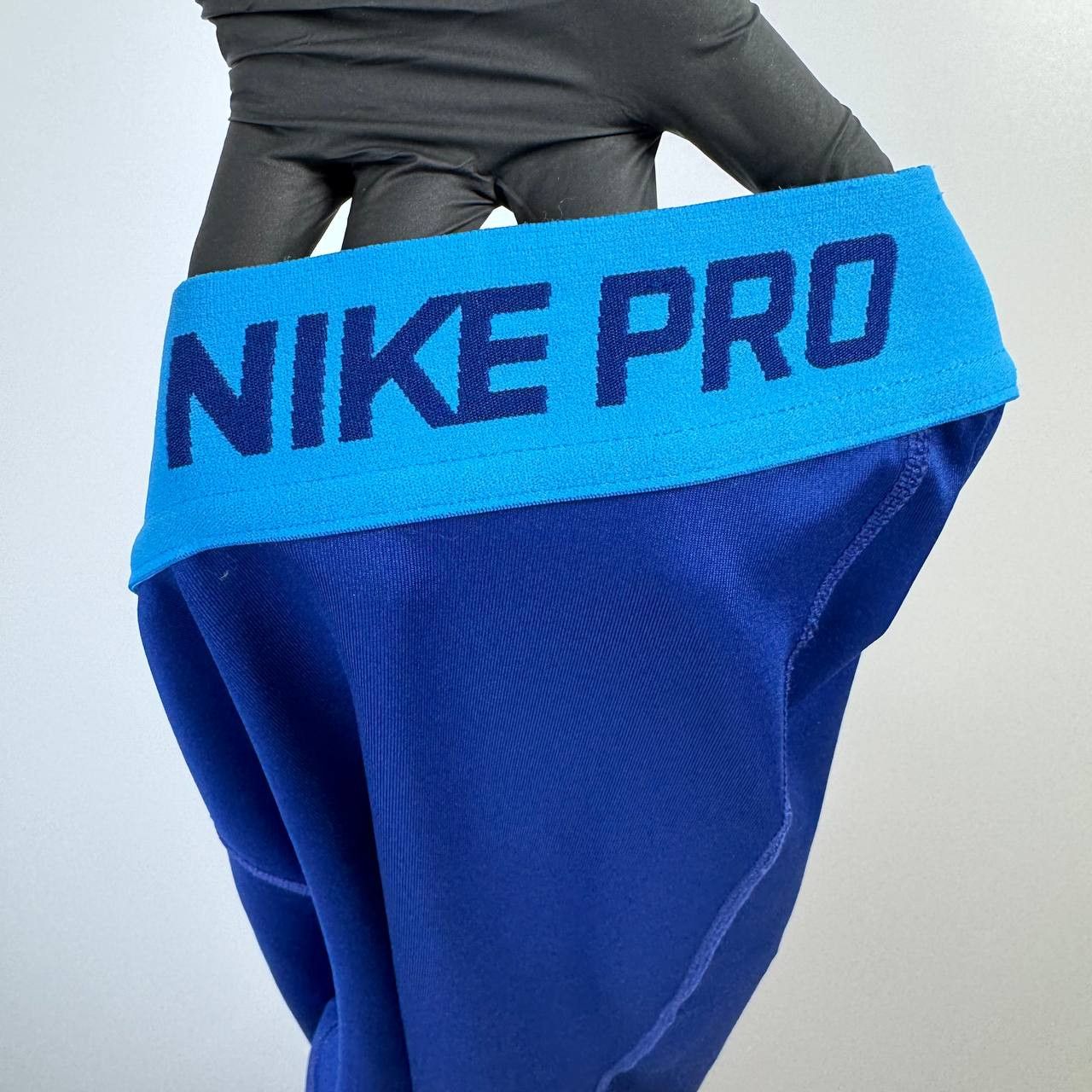 Nike Nike Pro Womens Compression Leggings Blue Cropped Gym M Size 37" - 2 Thumbnail