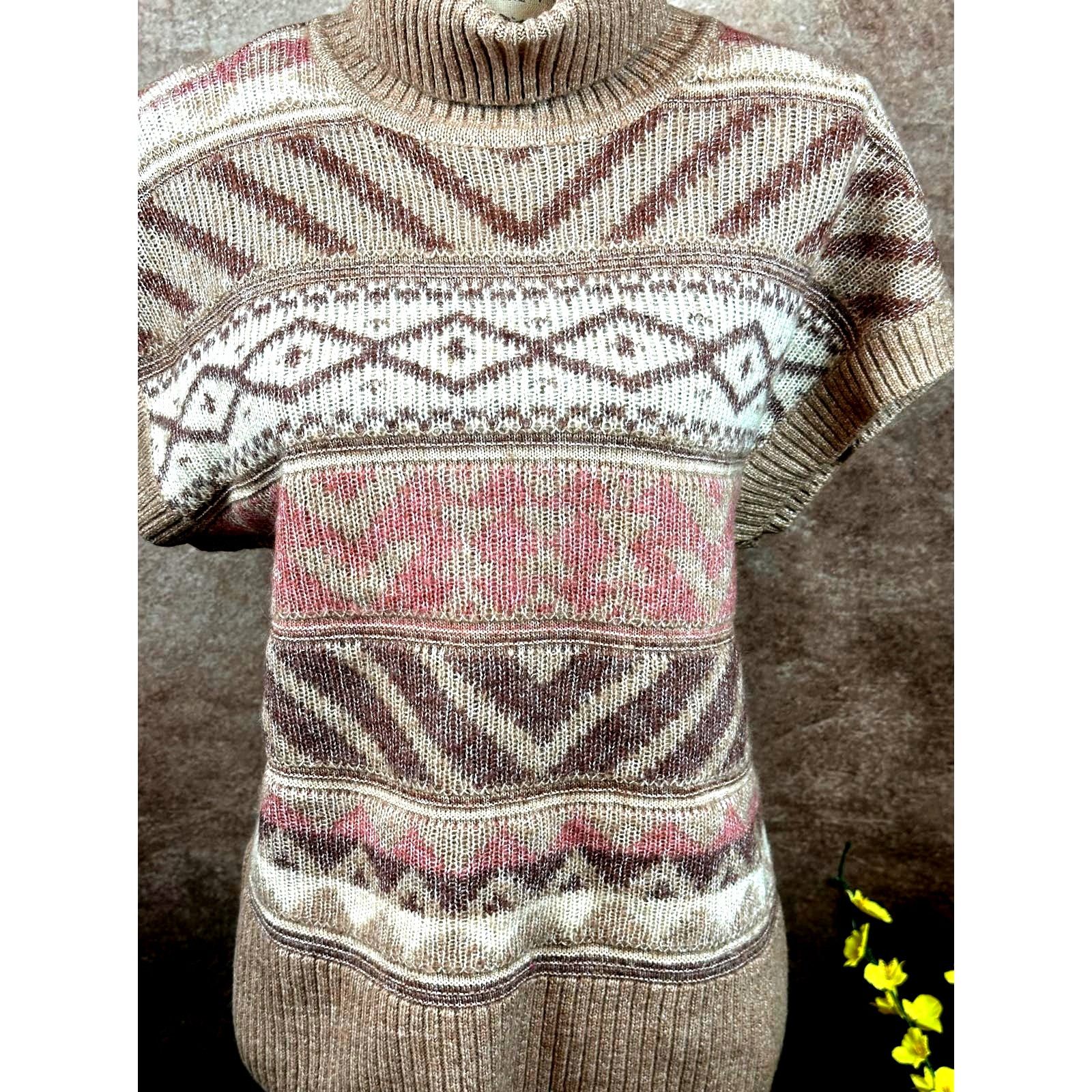 Other Design History Ribbed Cap Sleeved Turtleneck Brown Multi L Size L / US 10 / IT 46 - 3 Thumbnail