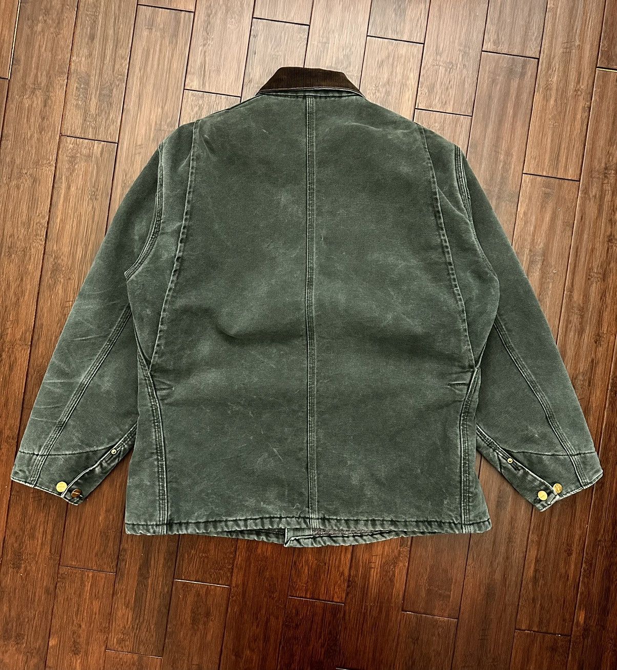 Carhartt VTG Hunter Green Chore Coat Size US L / EU 52-54 / 3 - 2 Thumbnail