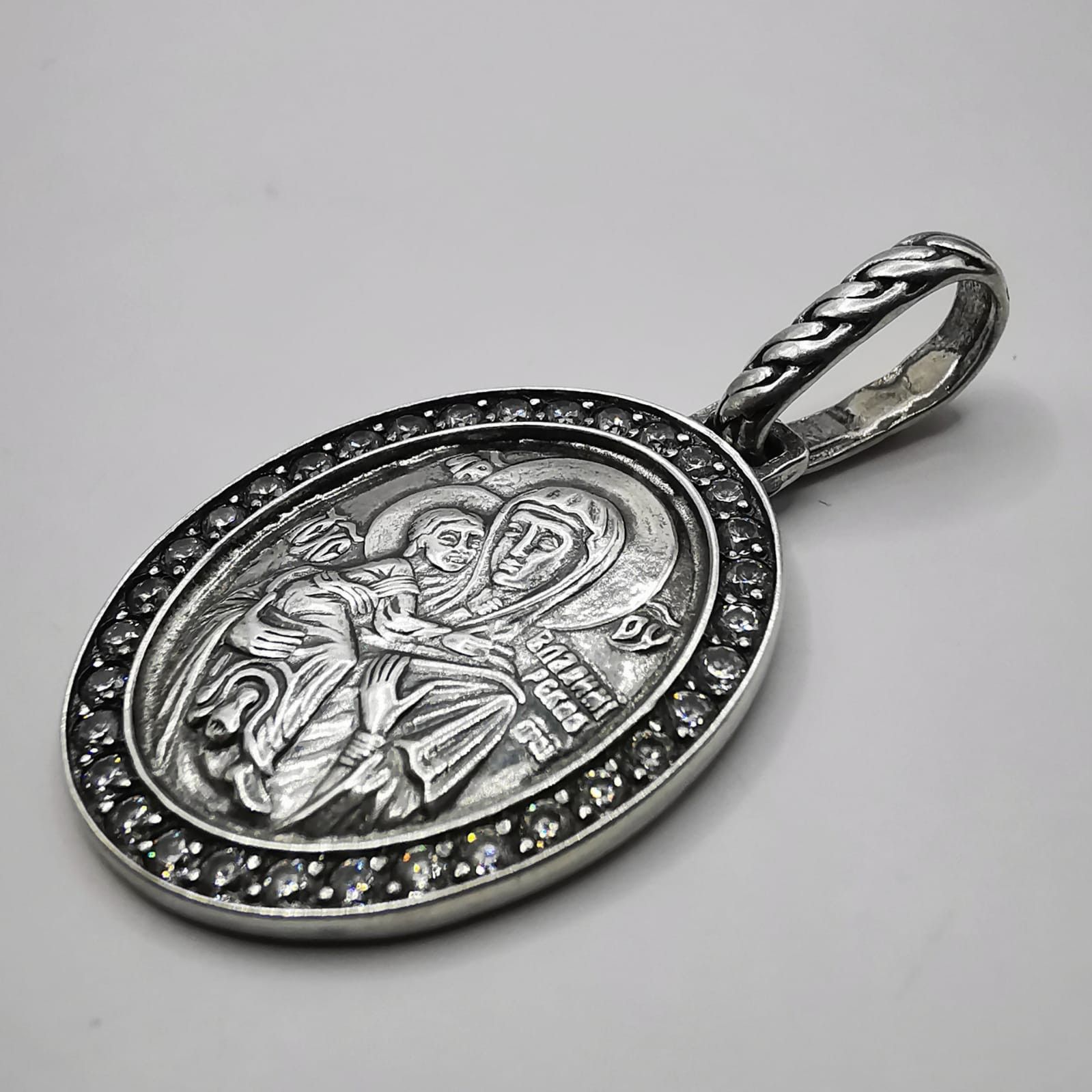 Sterling Silver Vintage Pendant Mother of God"925 Sterling Silver 3,62g Size ONE SIZE - 3 Thumbnail