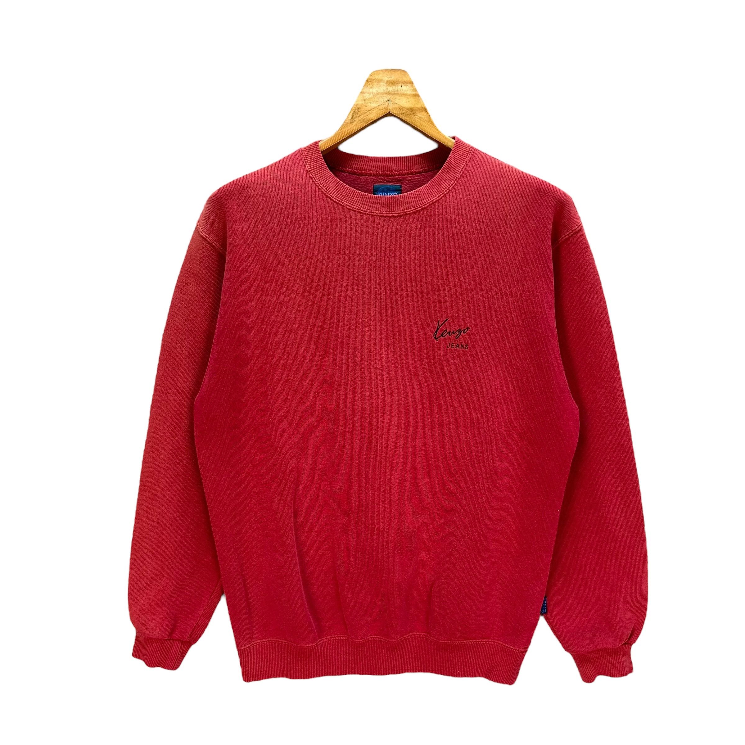 Kenzo KENZO JEANS Embroidery Big Logo Red Sweatshirts #A53-1232 Size US M / EU 48-50 / 2 - 3 Thumbnail