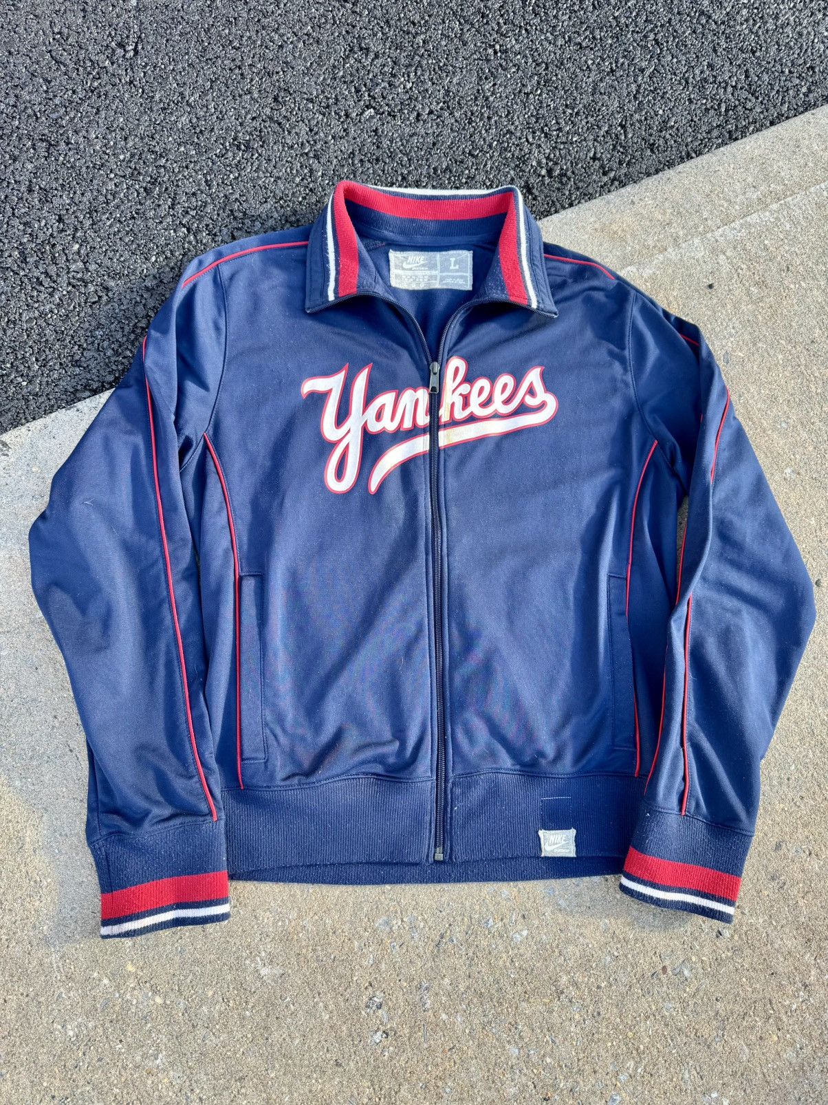 Vintage Nike New York Yankees Script Logo Track Jacket