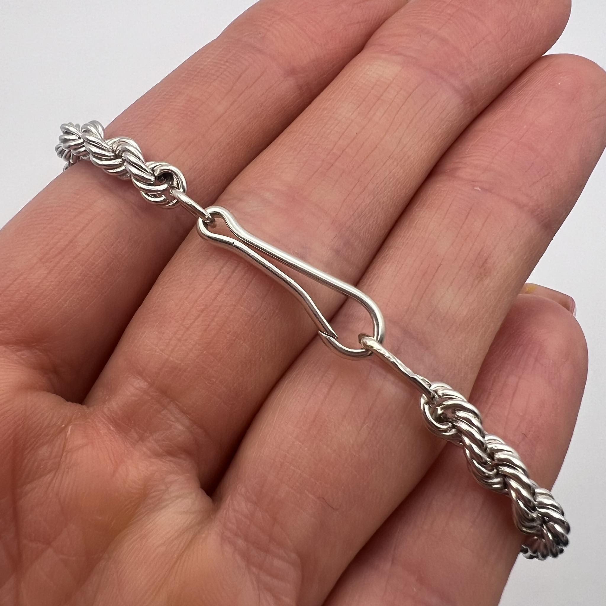 Sterling Silver × Vintage Vintage Sterling Silver 875 Jewelry Chain Marked 33g Size ONE SIZE - 6 Thumbnail
