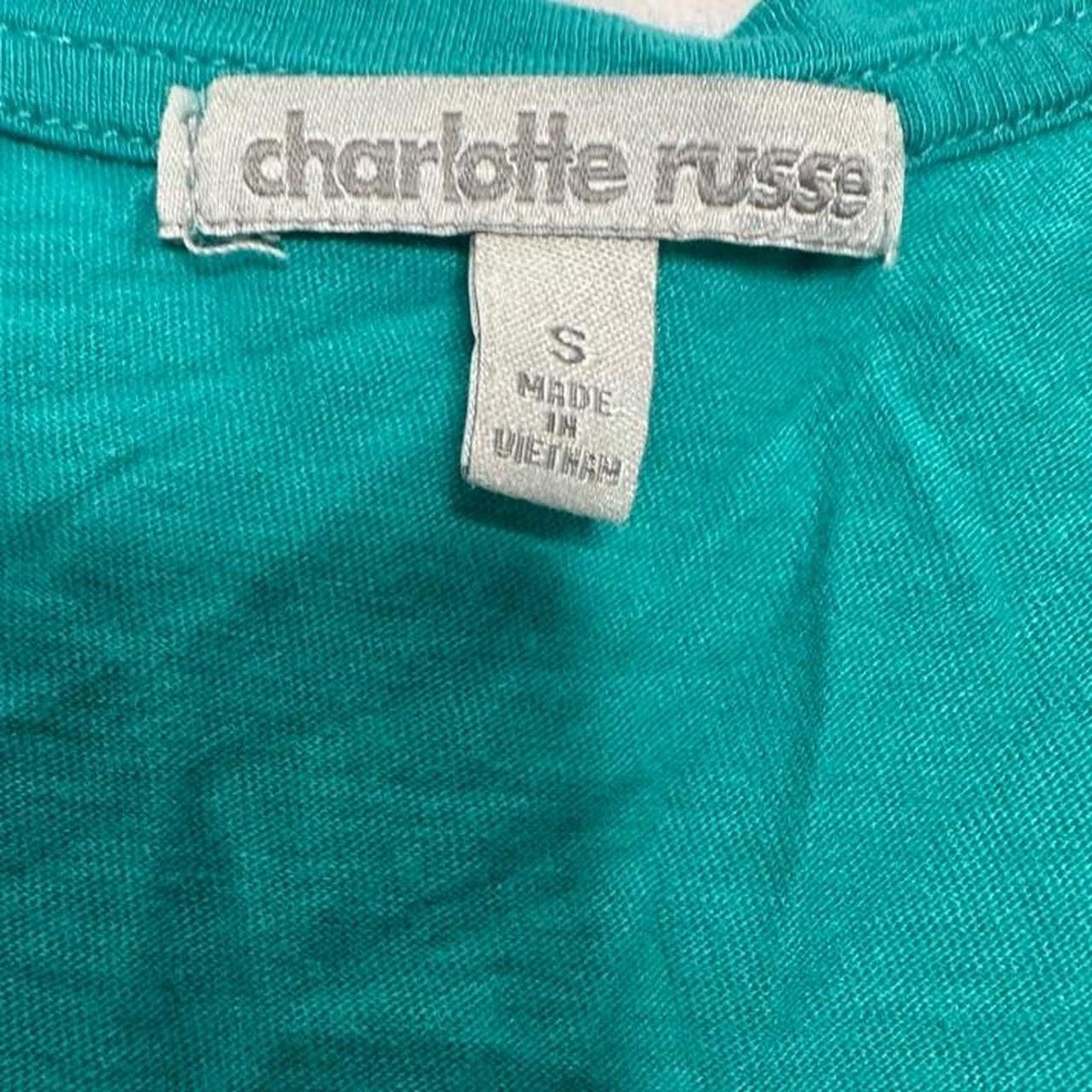 Other Vintage Charlotte Russe Teal Green Blue Fitted Sleeve Size S Size S / US 4 / IT 40 - 4 Thumbnail