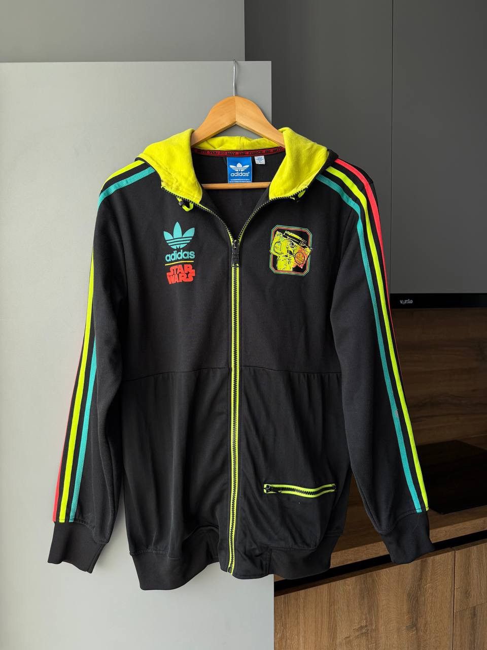 Adidas Vintage Adidas Star Wars Zip Hoodie Track Jacket Streetwear Size US XL / EU 56 / 4 - 1 Thumbnail