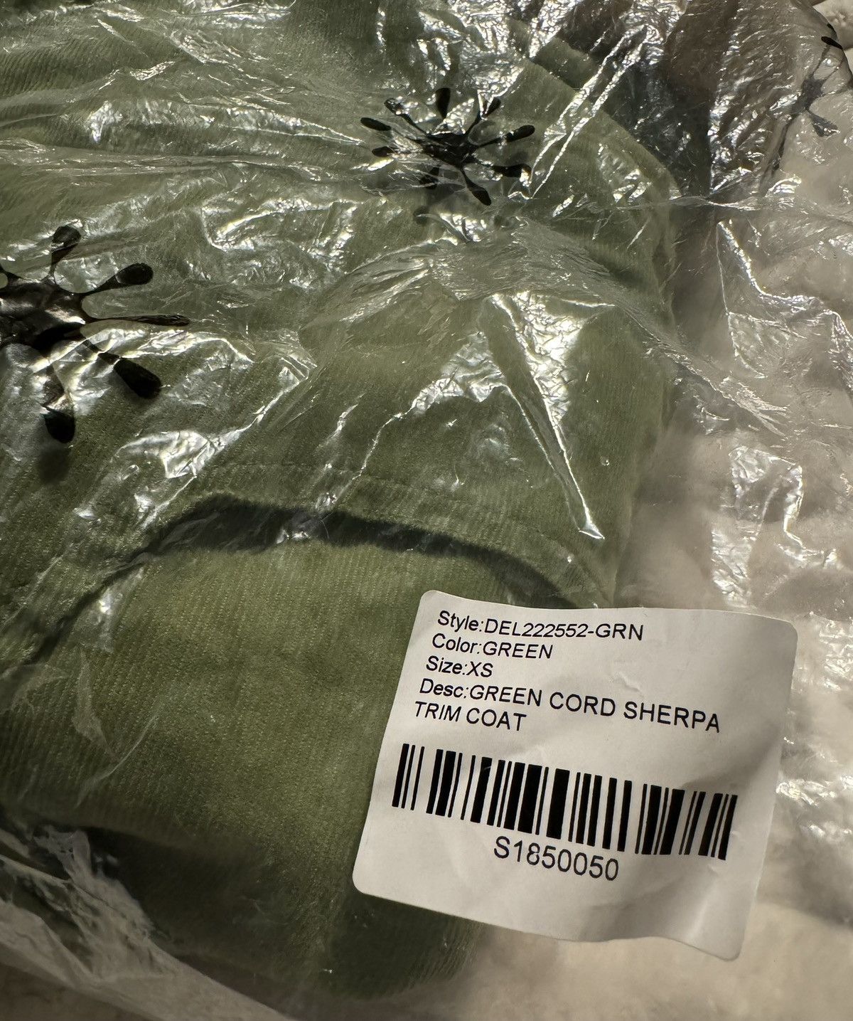 Vintage dELiA*s Daisy Dear Sherpa green cord mohair retro peacoat 90 Size XS / US 0-2 / IT 36-38 - 16 Thumbnail