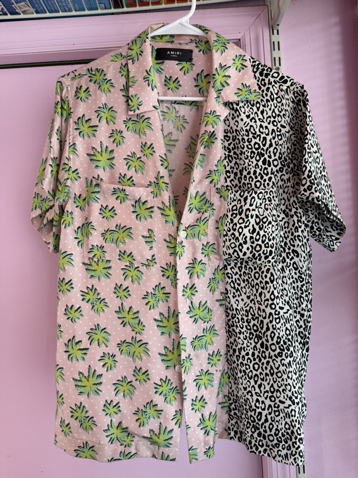 Amiri Amiri Palm Tree & Leopard Silk Buttondown Size US S / EU 44-46 / 1 - 1 Thumbnail