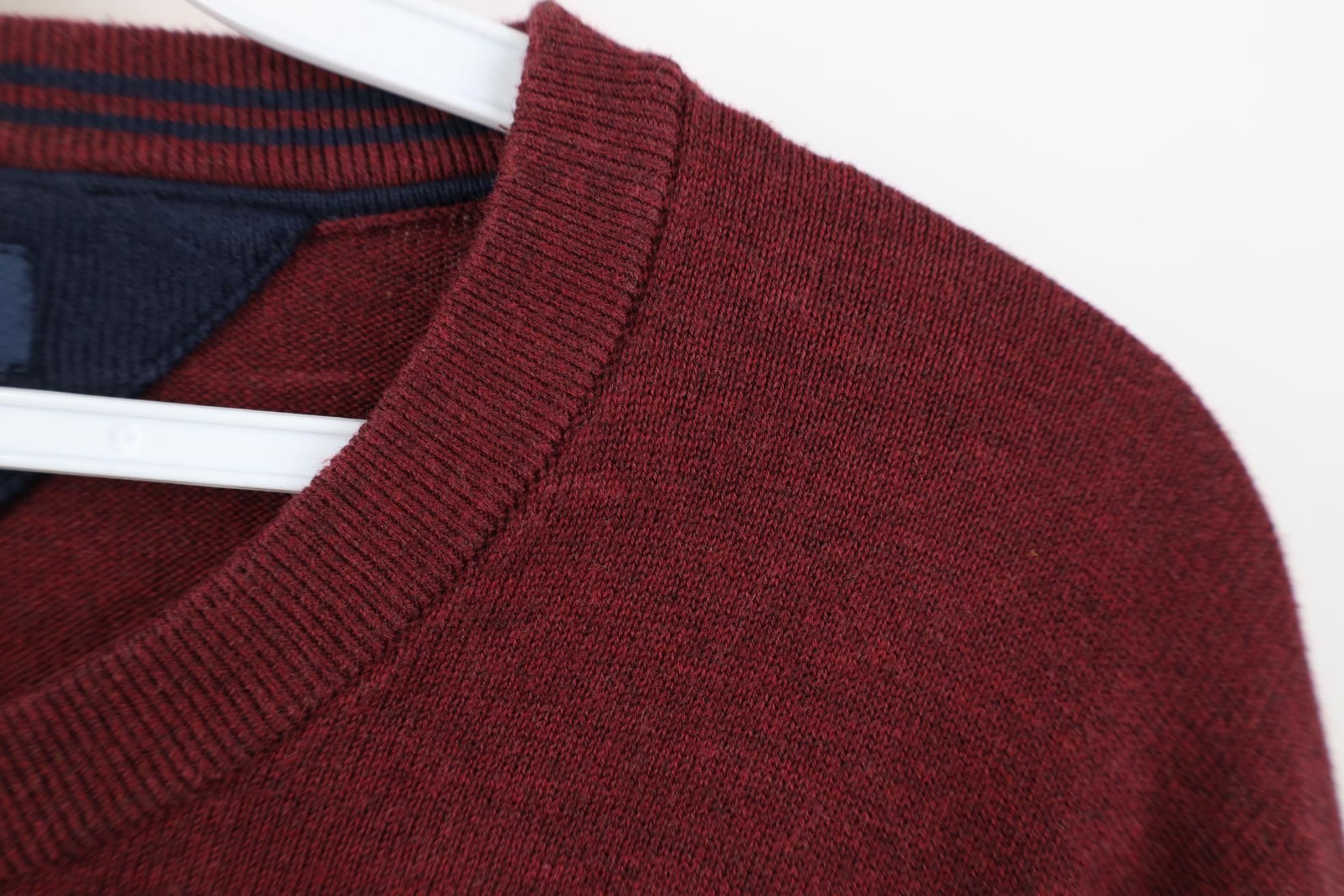 Tommy Hilfiger Vintage Y2K Tommy Hilfiger Cotton Knit Crewneck Sweater Red Size US XXL / EU 58 / 5 - 6 Thumbnail
