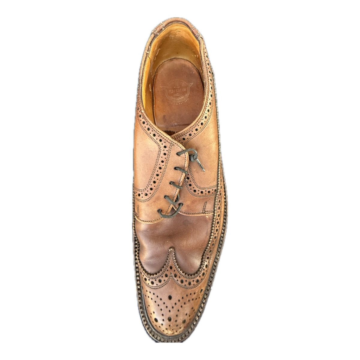 Florsheim 68 VINTAGE FLORSHEIM 8.5A VARSITY Bourbon CALF SHOES 30679 Size US 8.5 / EU 41-42 - 3 Thumbnail