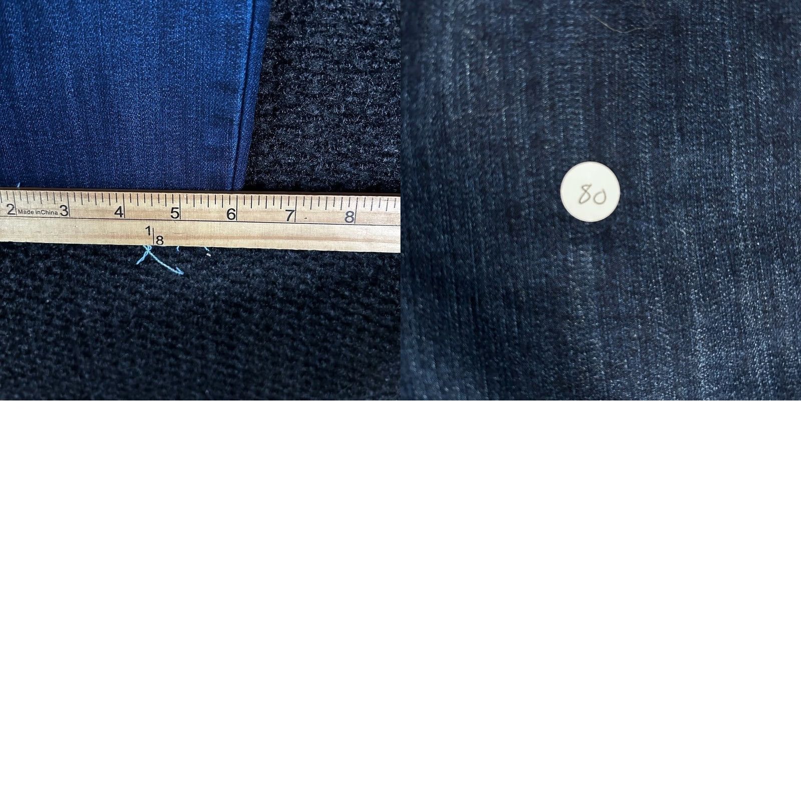 Vintage Seven7 Women's Jeans Size 12 Dark Wash Straight Leg High Waisted Raw Hem Size 34" / US 12 / IT 48 - 8 Thumbnail