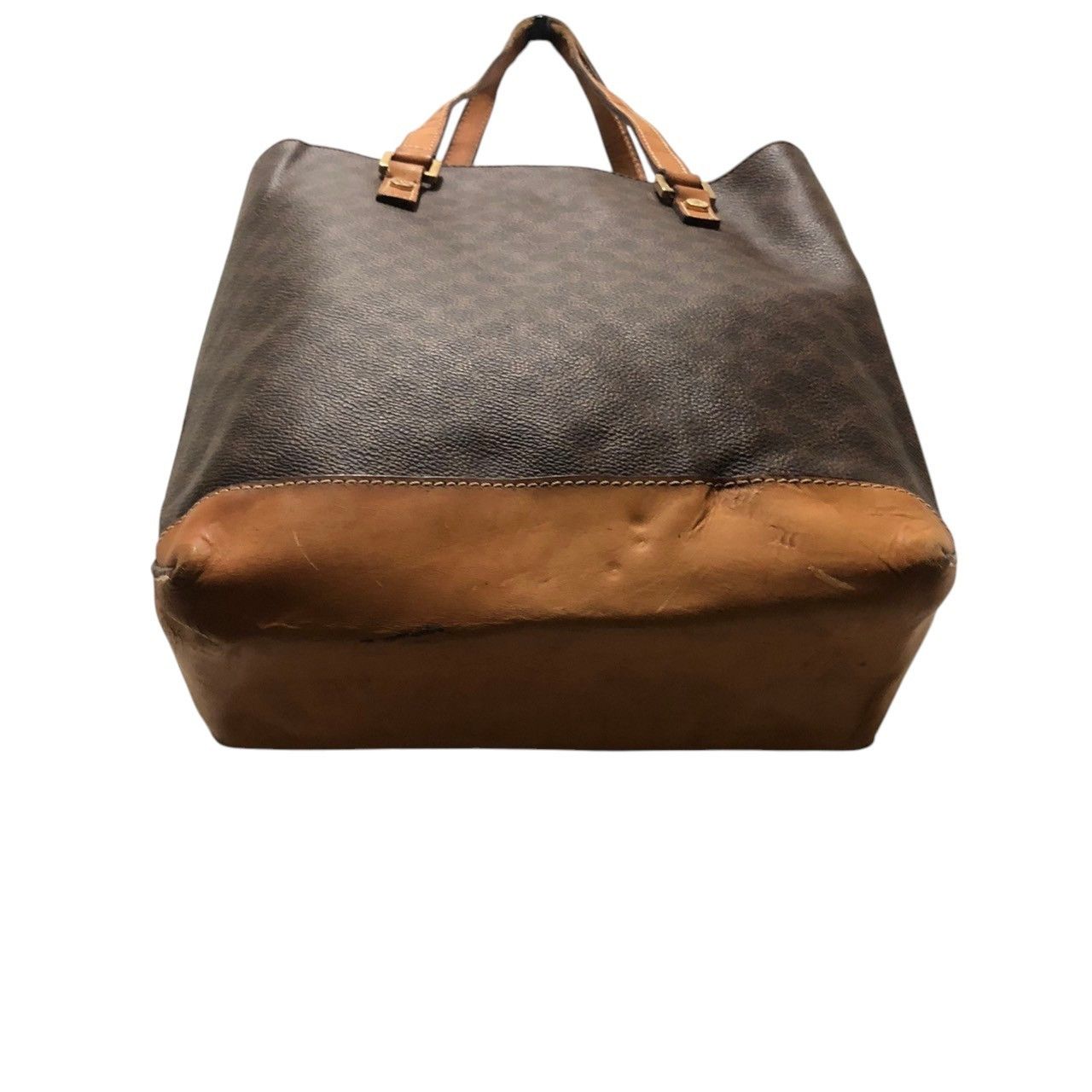 Celine × Vintage Vintage Celine Macadam Shoulder Tote Bag Leather Beige Size ONE SIZE - 4 Thumbnail