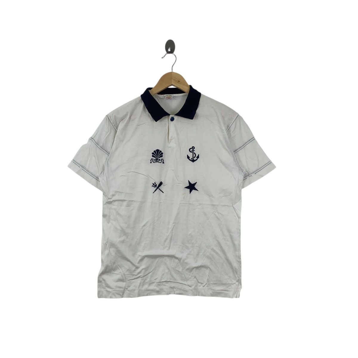 Vintage Vintage BRUNO NALDI SEA Naval Made In Italy Polo Tee Shirt Size S / US 4 / IT 40 - 1 Thumbnail