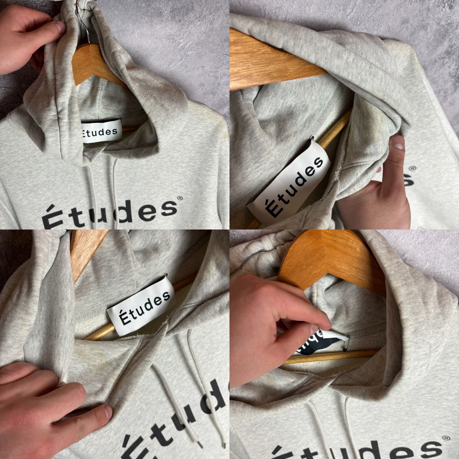 Vintage Etudes Hoodie Gray Cotton Size L Mens Pullover Size US L / EU 52-54 / 3 - 10 Thumbnail