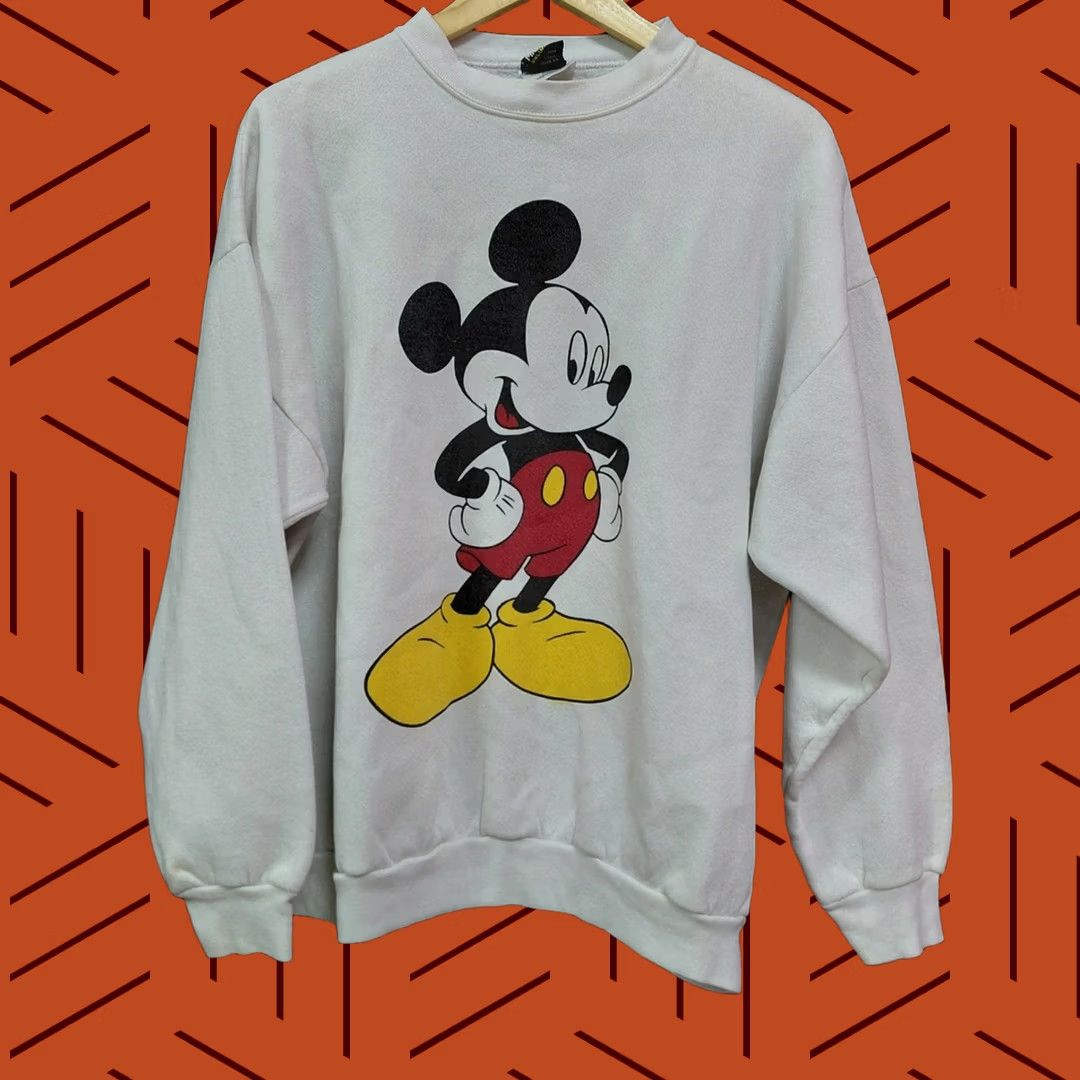 Mickey Unlimited MICKEY UNLIMITED White Sweatshirt Graphic Print Knit XL Adult Disney Size XL / US 12-14 / IT 48-50 - 1 Thumbnail