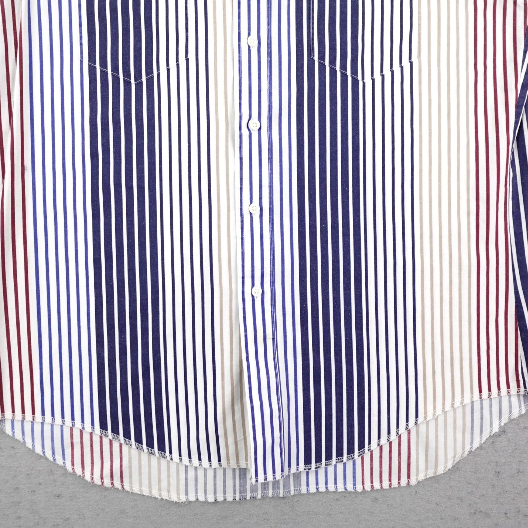 Wrangler Vintage Wrangler Shirt Mens Large Red White Blue Stripes Western Button Up Rodeo Size US L / EU 52-54 / 3 - 4 Thumbnail
