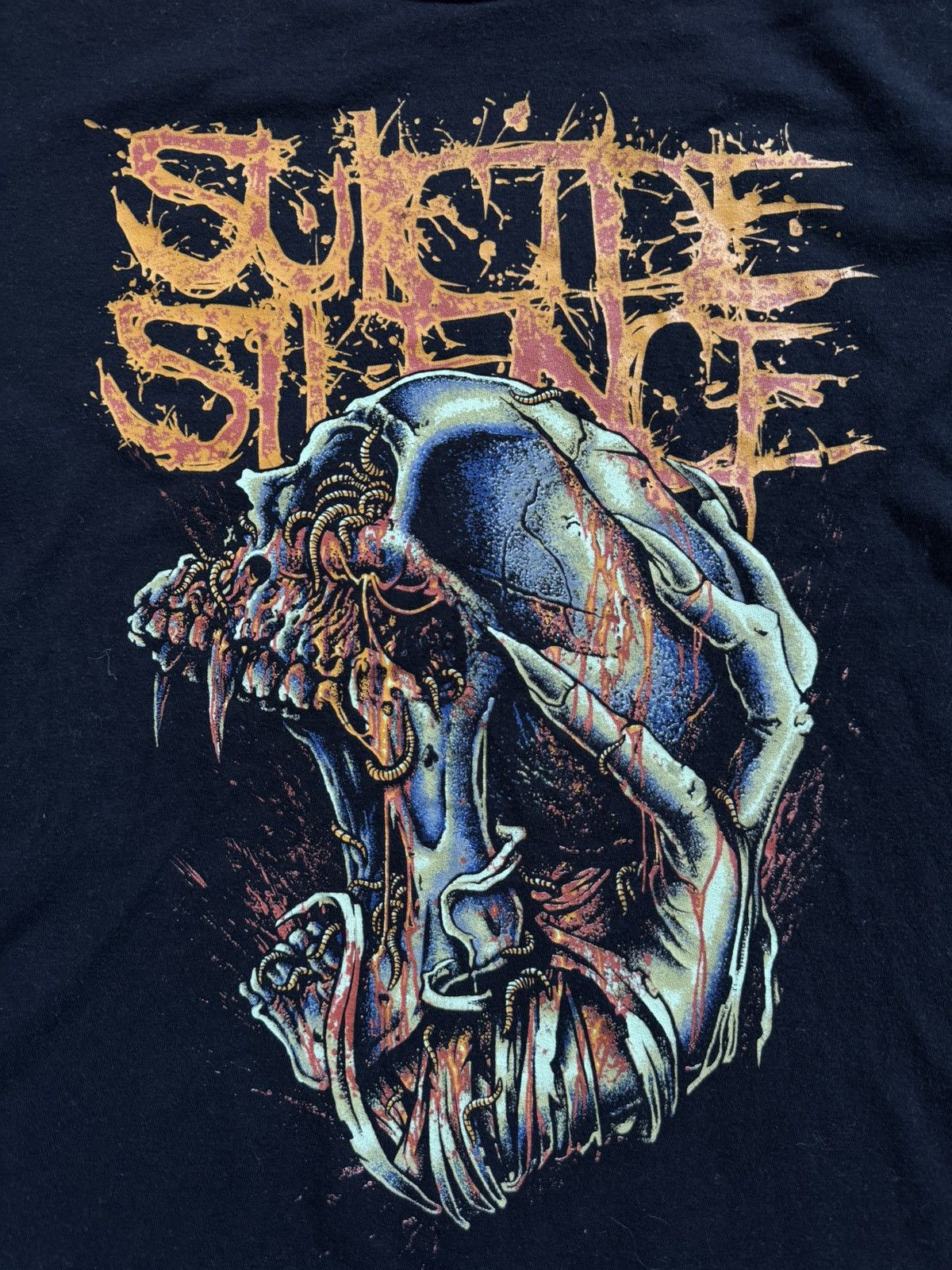 Vintage Suicide Silence big logo rock tee merch Size US M / EU 48-50 / 2 - 3 Thumbnail