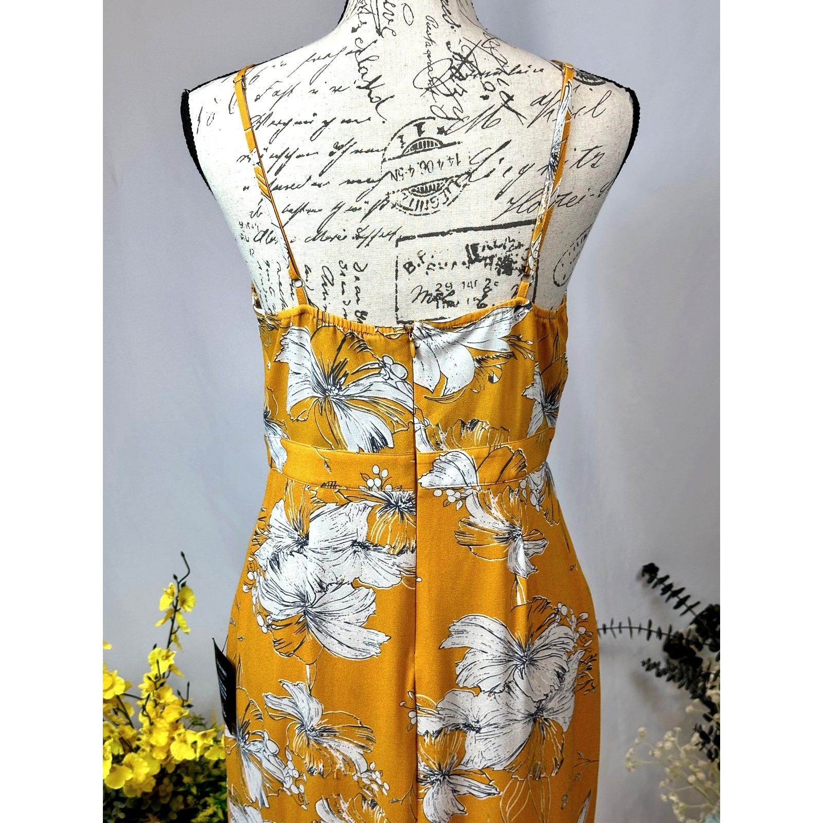 Other Lulu’s Darling Daylily Mustard Floral Hi-Lo Maxi Dress M Size M / US 6-8 / IT 42-44 - 16 Thumbnail