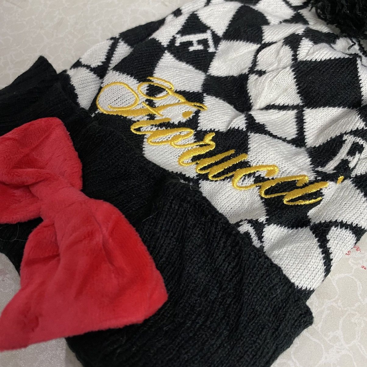Fiorucci × Vintage fiorucci italy tape pom beanie hats italian designer Size ONE SIZE - 4 Thumbnail