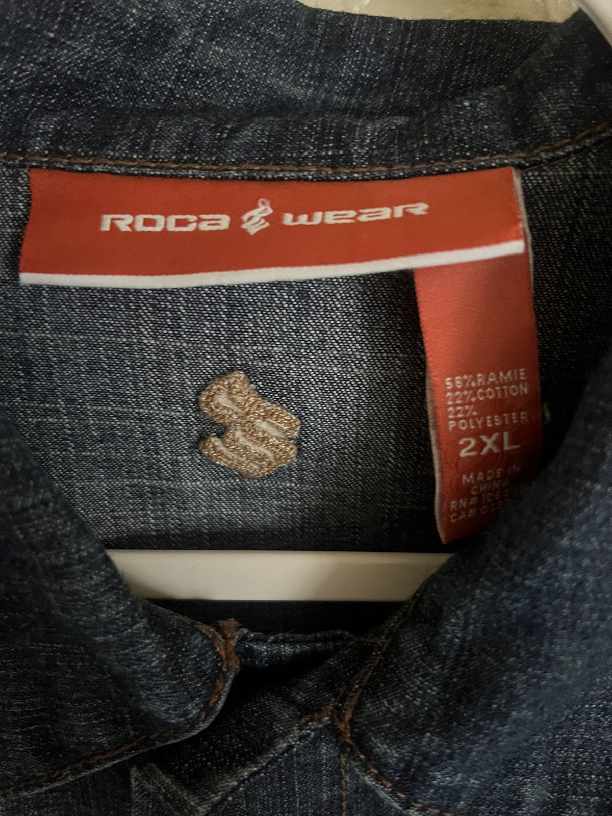 Rocawear × Vintage Vintage Rocawear Denim Jacket Size US XXL / EU 58 / 5 - 3 Thumbnail