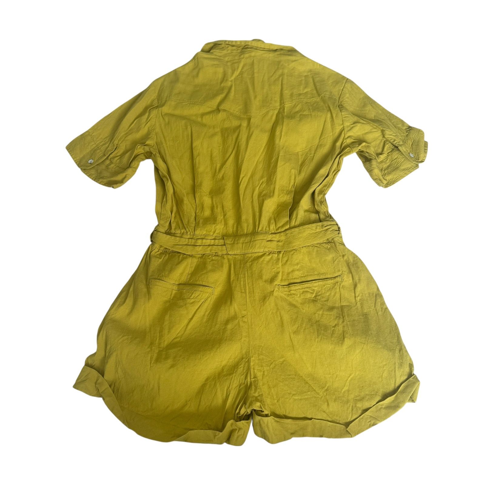 Rag & Bone Rag & Bone Surplus Short Sleeve Romper Chartreuse Green Size 25" / US 0 / IT 36 - 4 Thumbnail