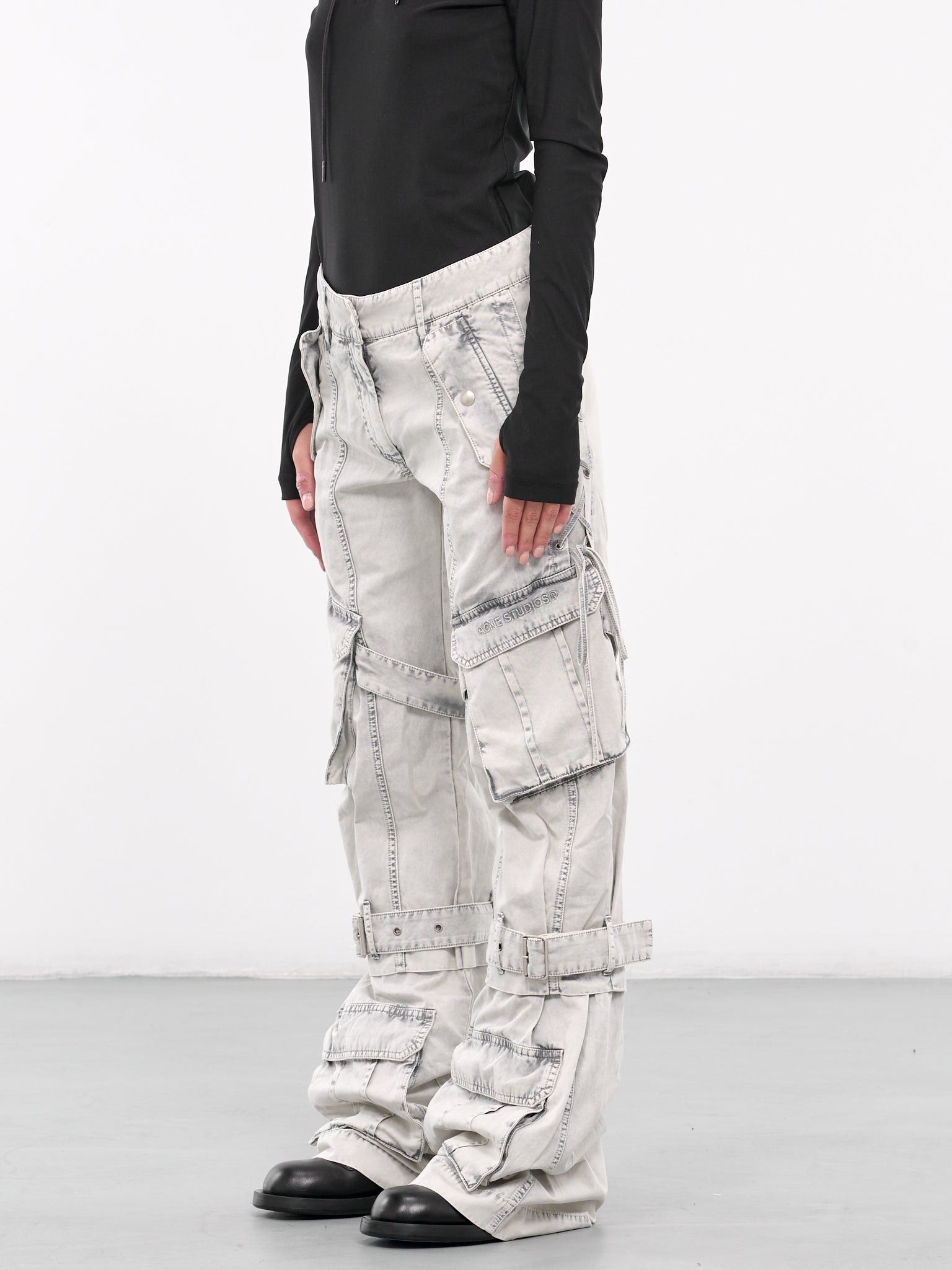 Acne Studios o1y0725 Cargo Denim Pant in Light Gray Size 30" / US 8 / IT 44 - 4 Thumbnail