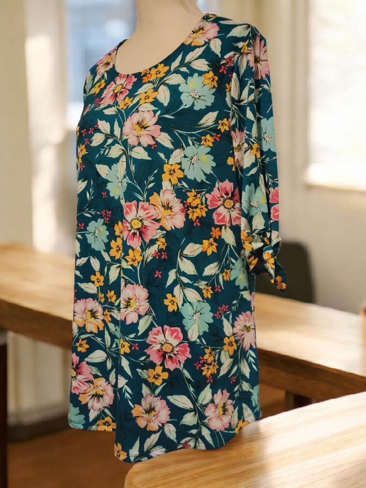 Loop & Weft West Loop XL Floral Print Tunic Top Size XL / US 12-14 / IT 48-50 - 4 Thumbnail