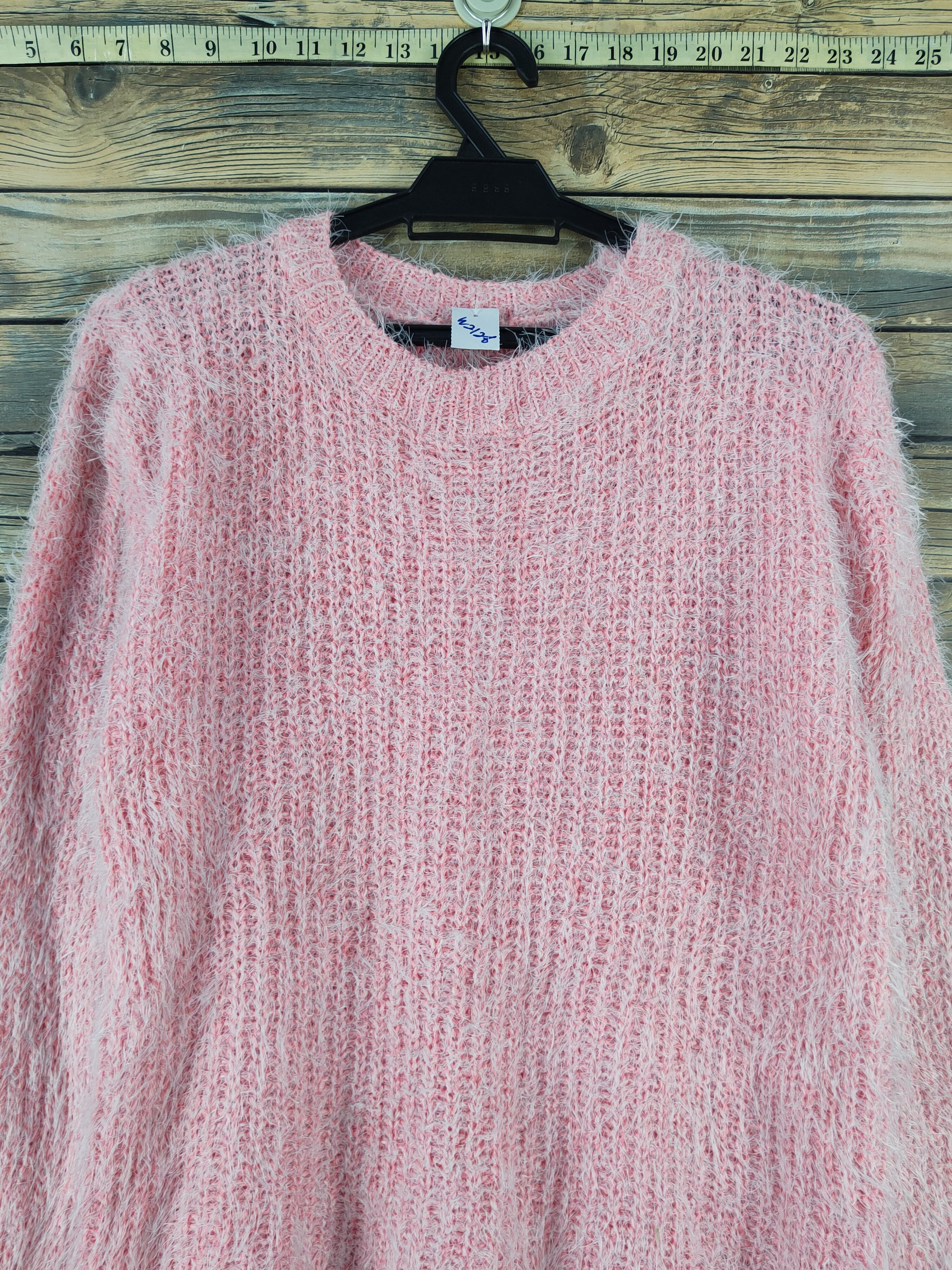 Japanese Brand × Vintage Japanese Brand Pink Shag Shaggy Fur Mohair Knitwear #W2126 Size M / US 6-8 / IT 42-44 - 2 Thumbnail