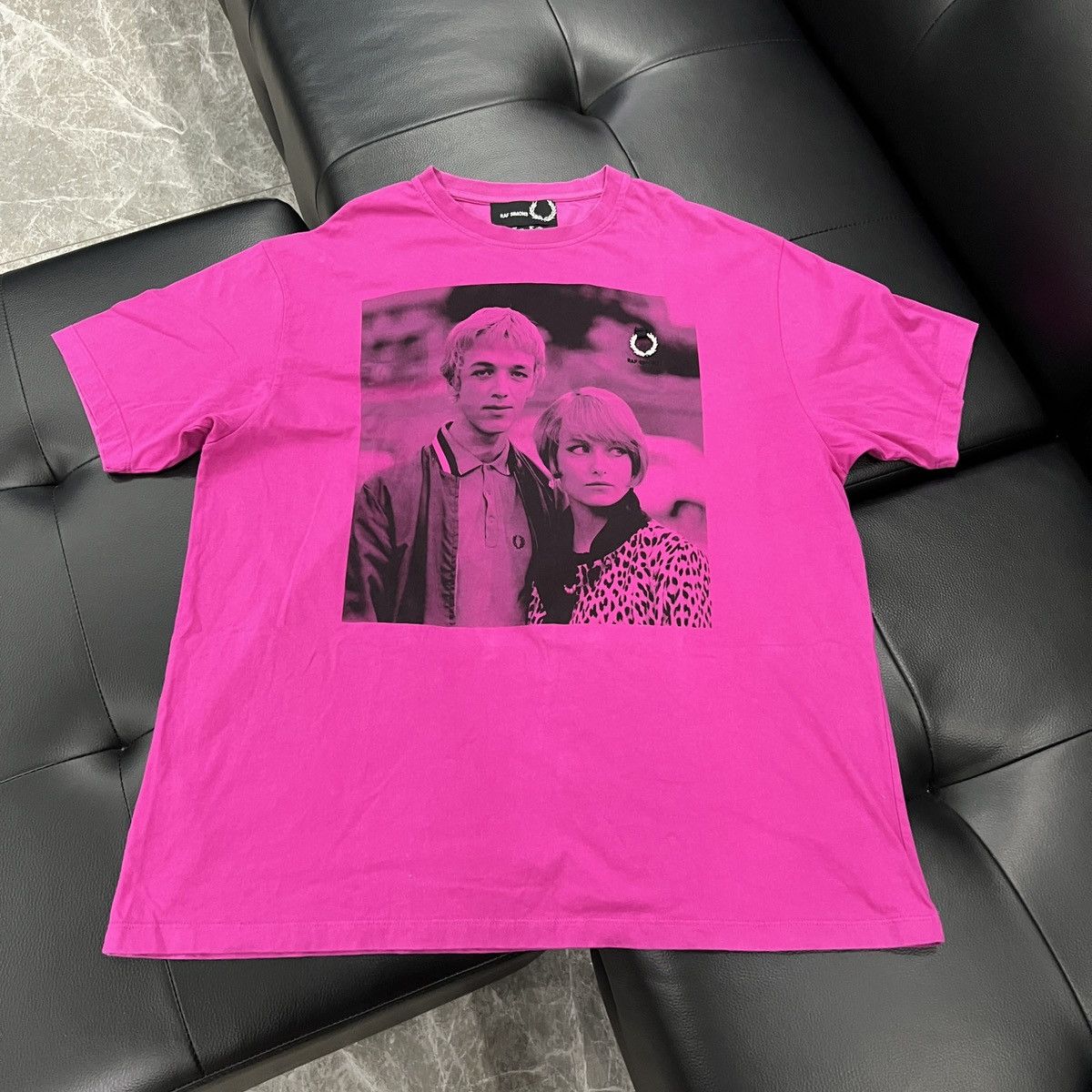 Raf Simons Raf Simons x Fred Perry Purple Portrait Print T-shirt Size US L / EU 52-54 / 3 - 1 Thumbnail