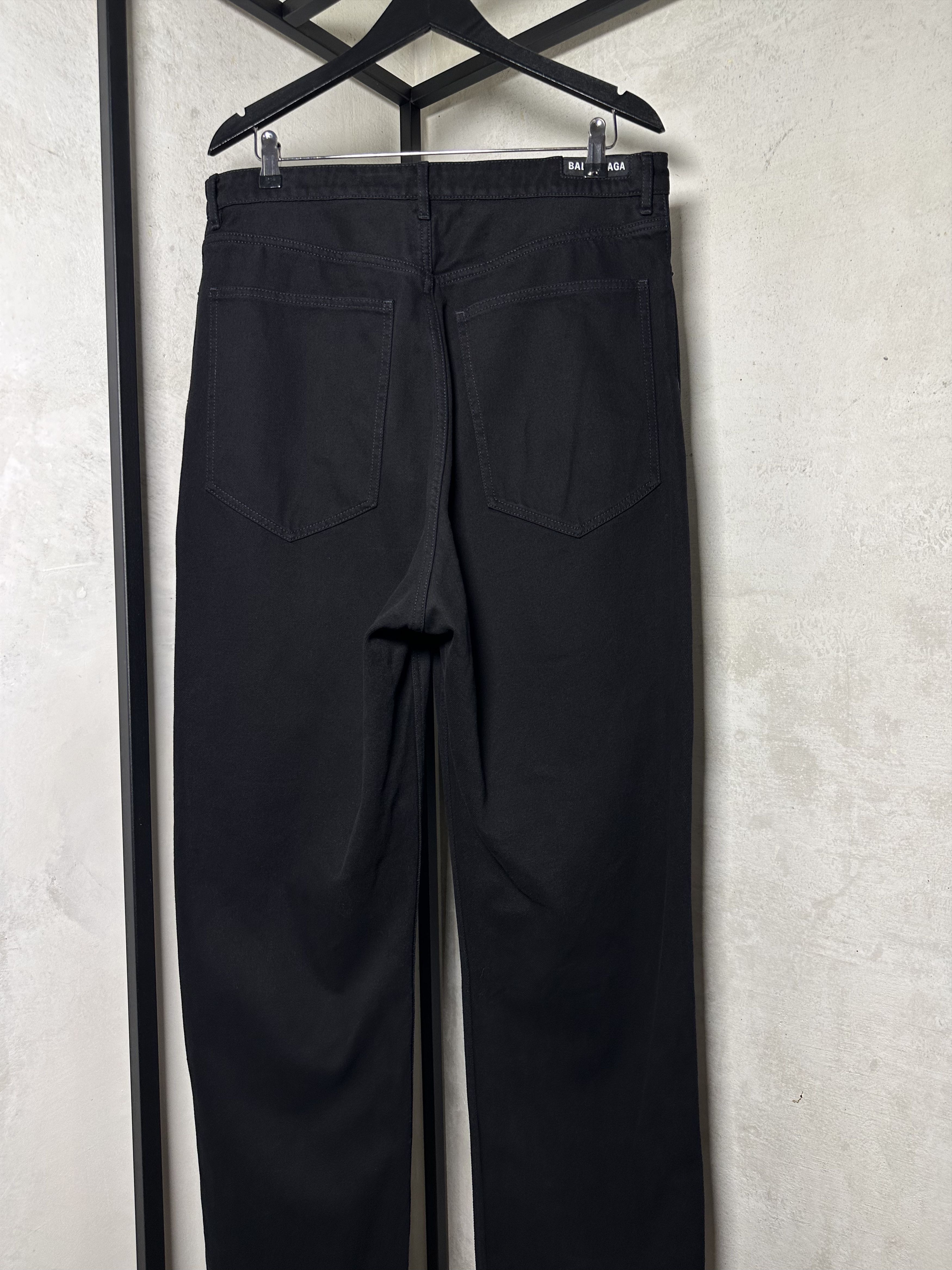 Balenciaga Balenciaga Straight-Leg Extra Long Black Jeans Size US 32 / EU 48 - 14 Thumbnail