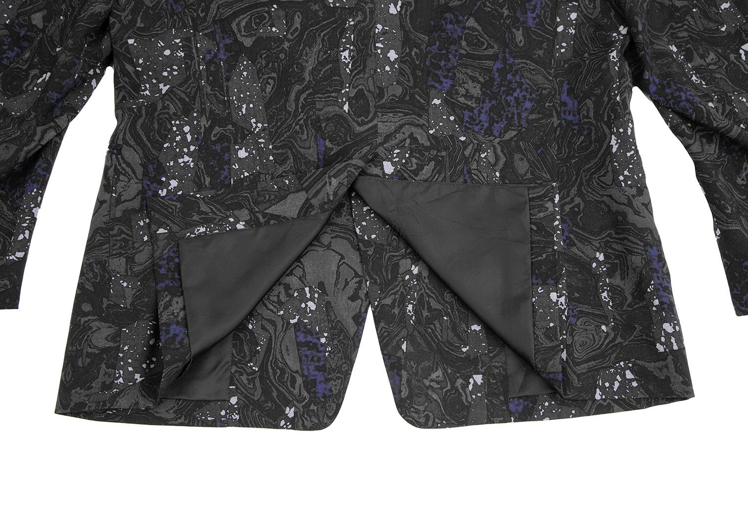 Issey Miyake Wool Marble Print Jacket in Black and Gray Size US XL / EU 56 / 4 - 12 Thumbnail