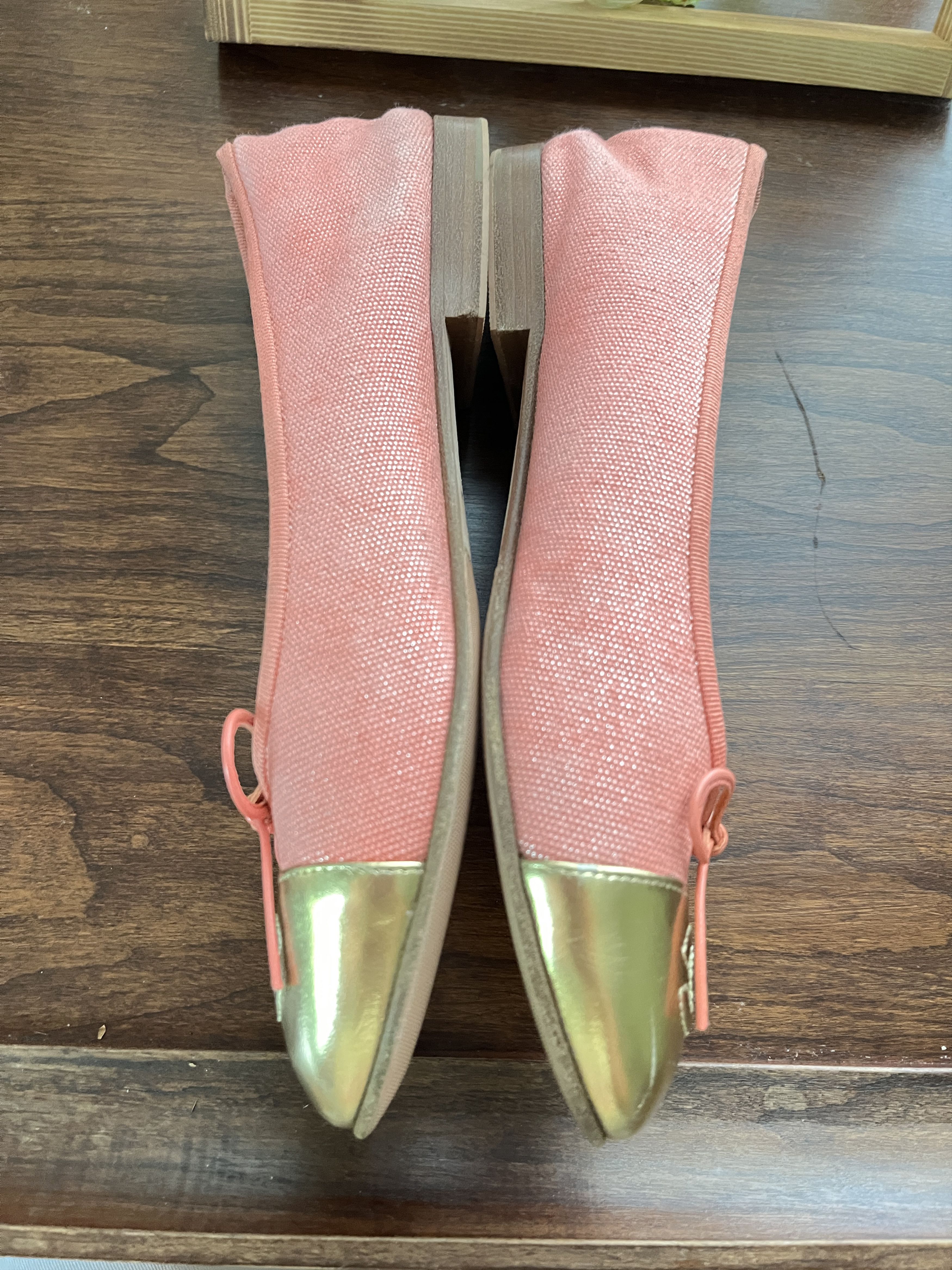 Chanel Chanel Pink and Gold Ballet Flats 37.5 Size US 7.5 / IT 37.5 - 6 Thumbnail